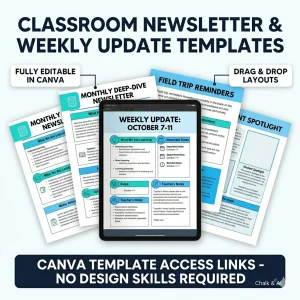 Classroom Newsletter & Weekly Update Templates