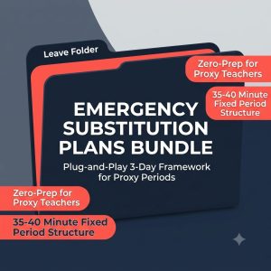 Emergency Substitution Lesson Plans Bundle (3-Day Framework)